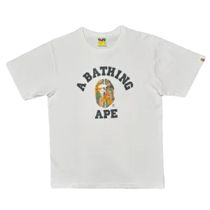 [L] Bape Woodland Camo College Logo Tee