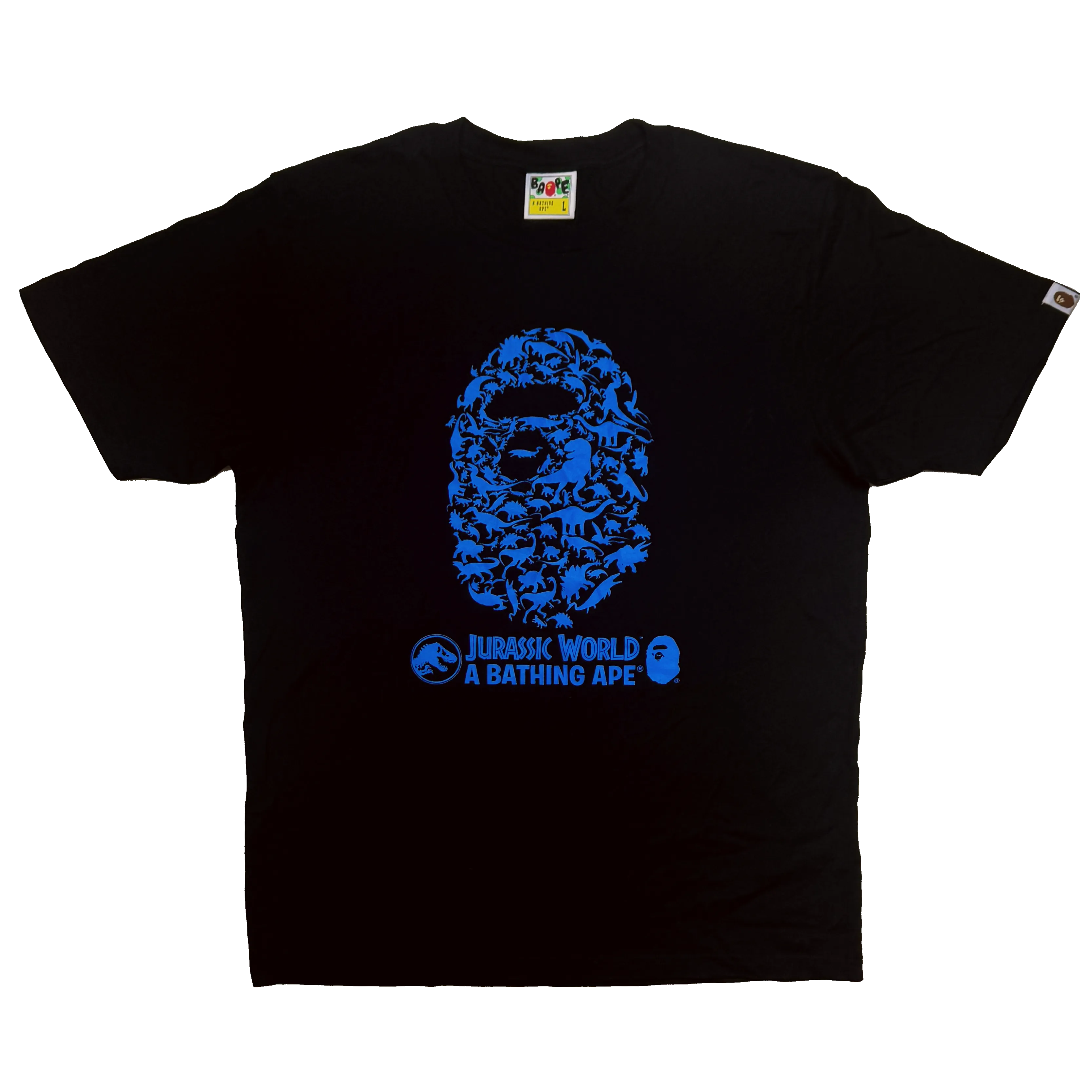 [L] Bape x Jurassic World Ape Head Tee