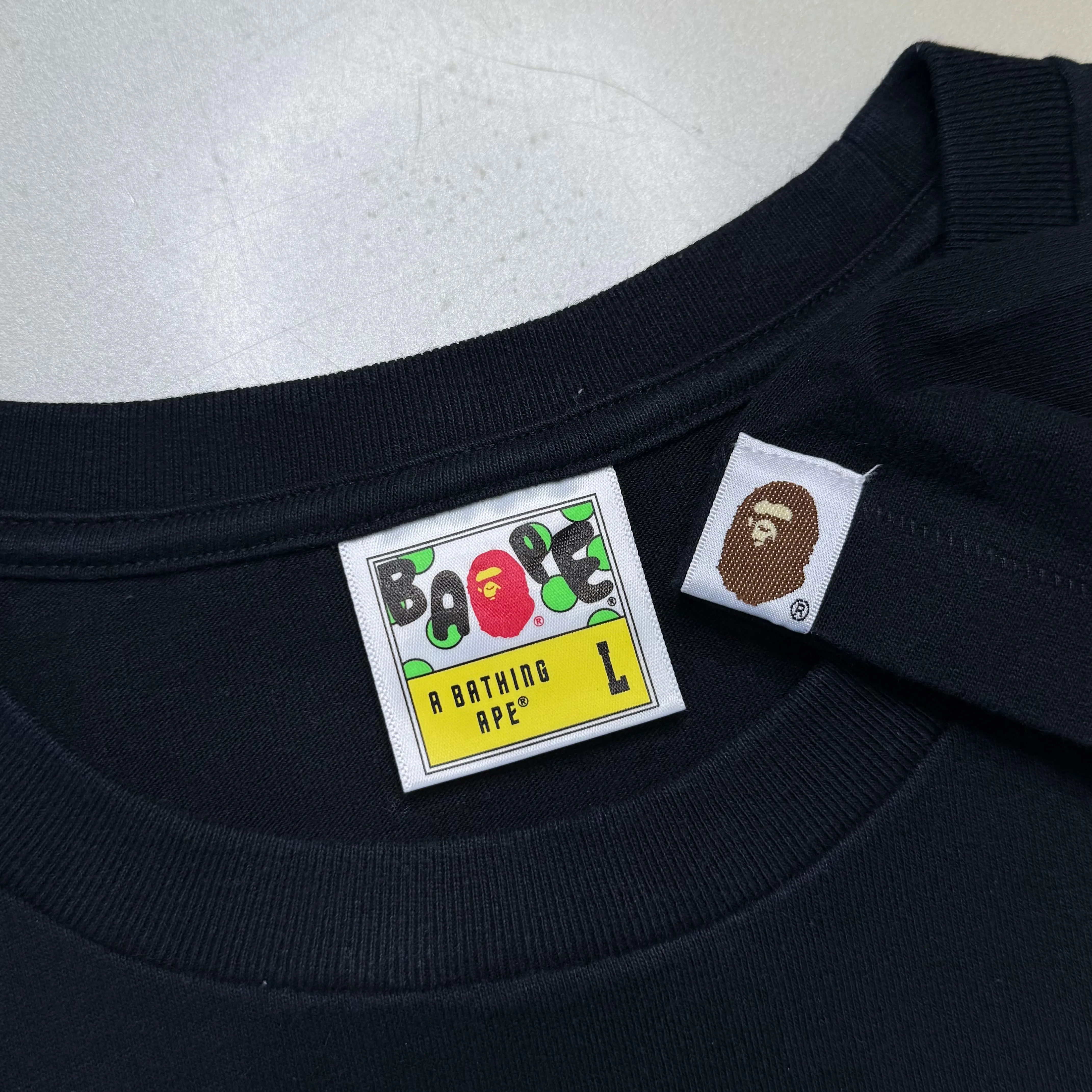 [L] DS Bape Colors Ape Head Logo Tee