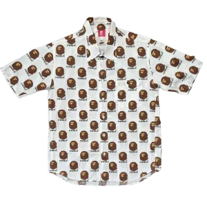 [L] OG Bape All-Over Ape Head Button Up