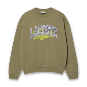 Lacoste - Loose Fitted Croc Sweatshirt in Khaki