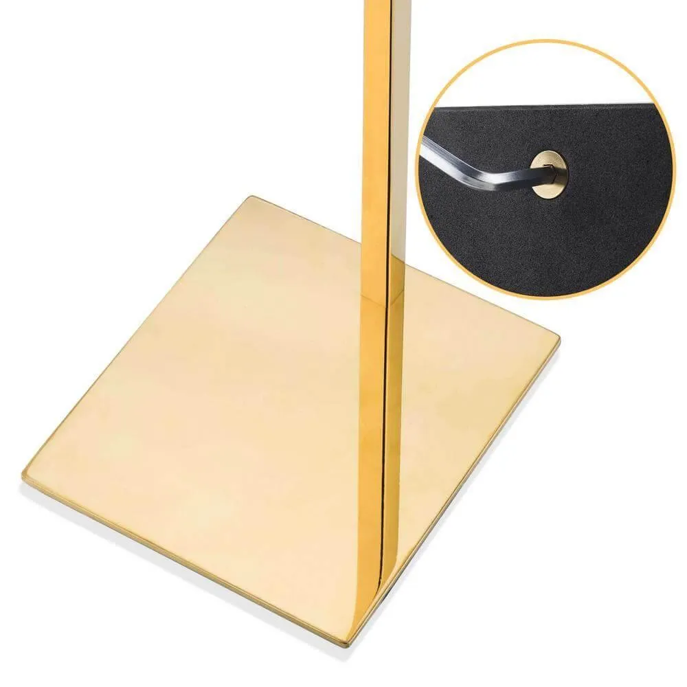 Ladies Purse Display Stand Set of Two Polished Gold Single Hook Gold Purse Display Stand