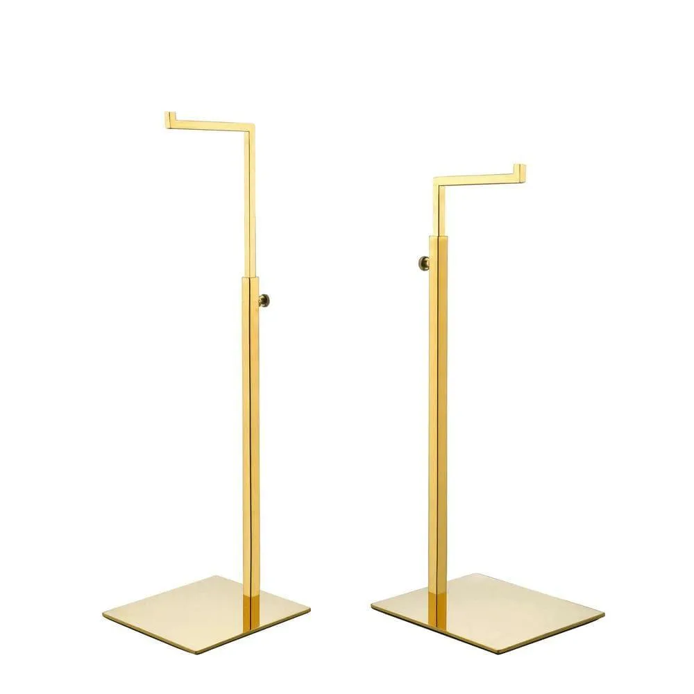 Ladies Purse Display Stand Set of Two Polished Gold Single Hook Gold Purse Display Stand