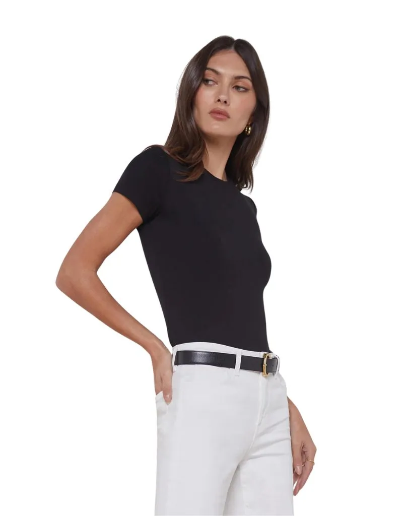 L'agence Ressi Fitted Tee in Black