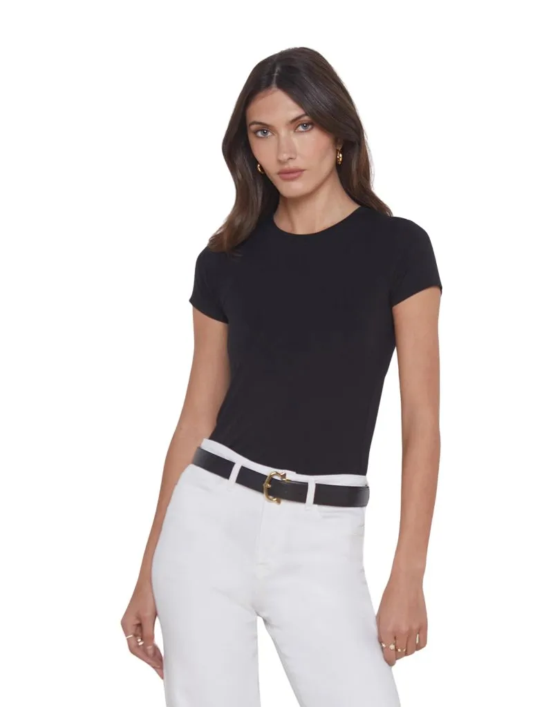 L'agence Ressi Fitted Tee in Black