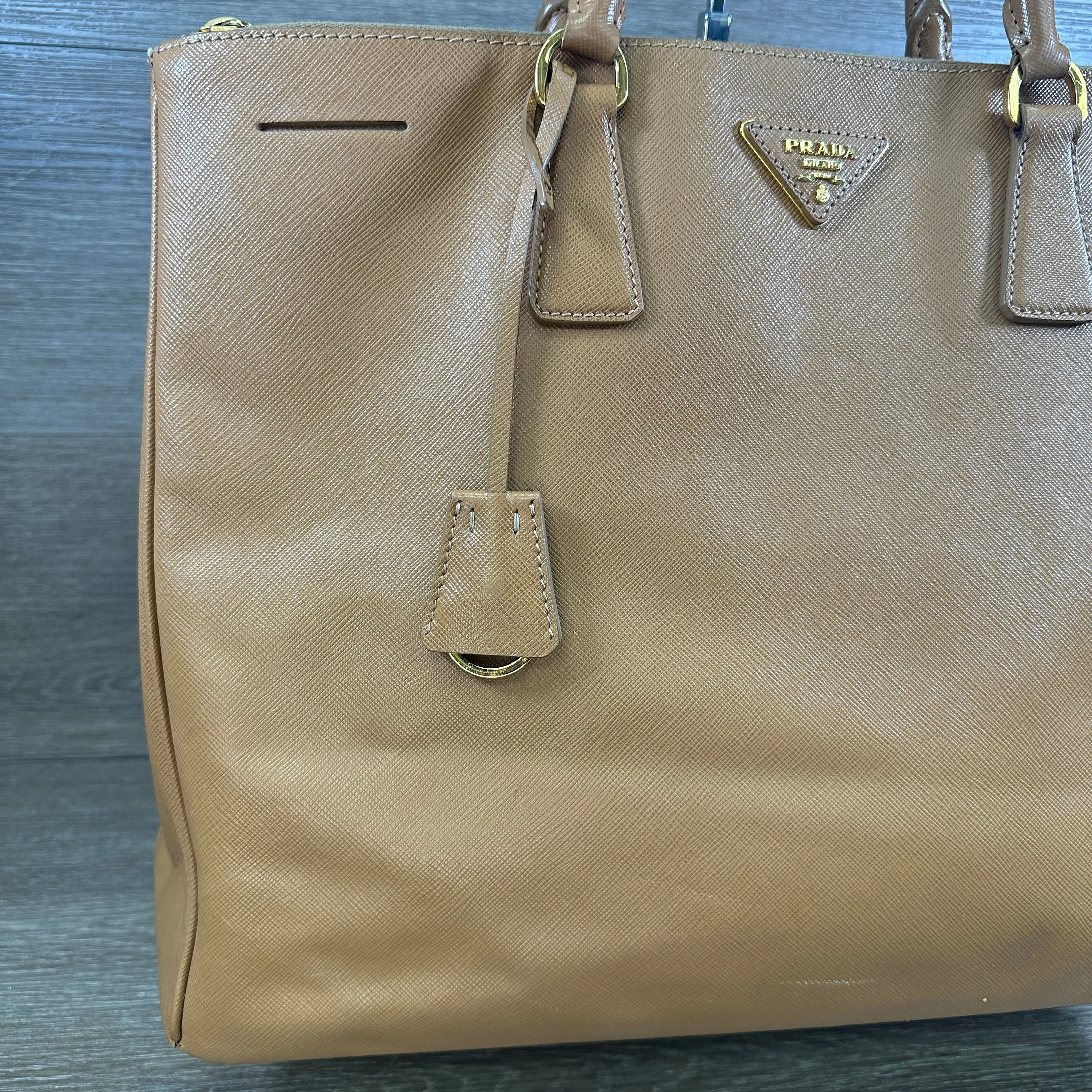 Large Prada Galleria Saffiano Leather Caramel