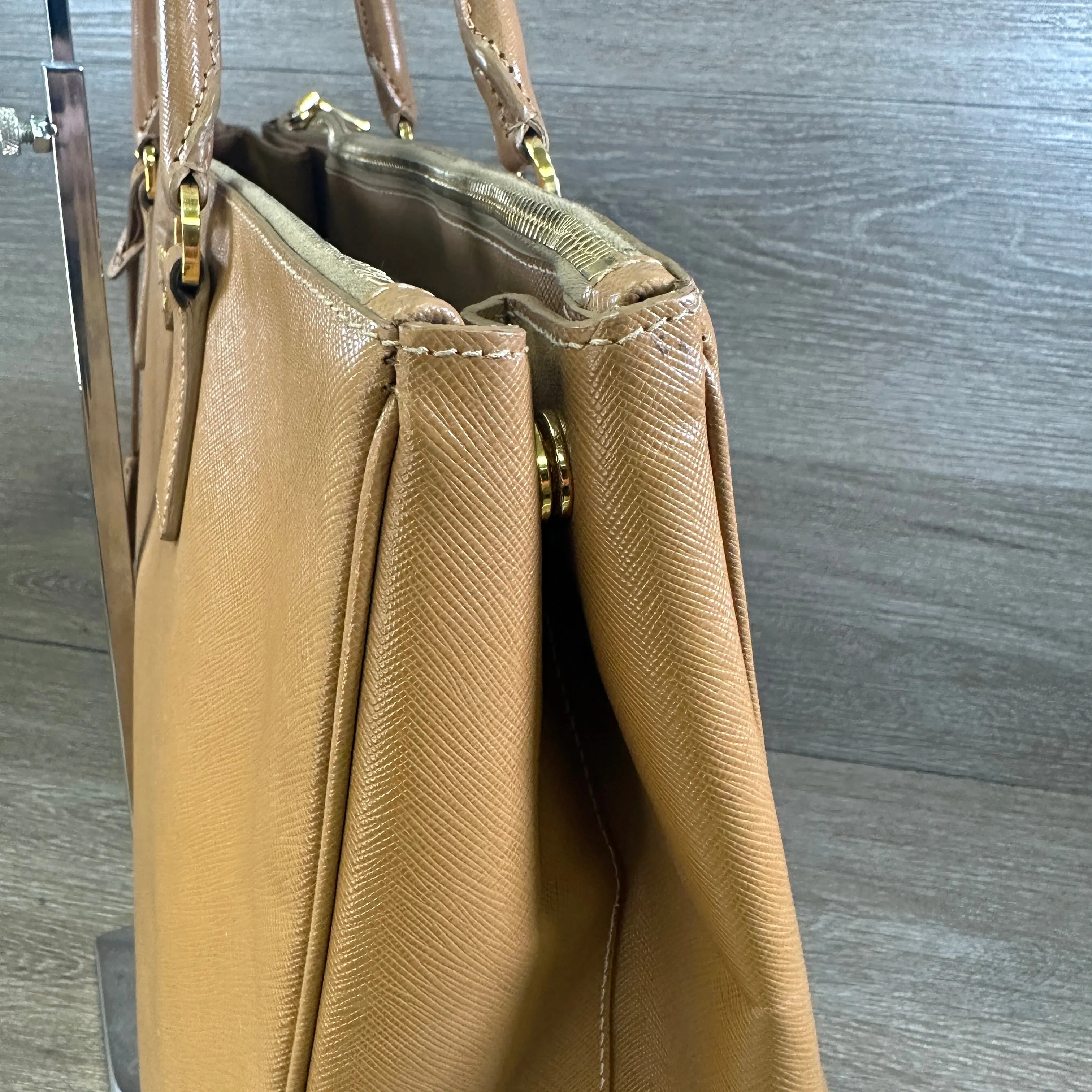 Large Prada Galleria Saffiano Leather Caramel