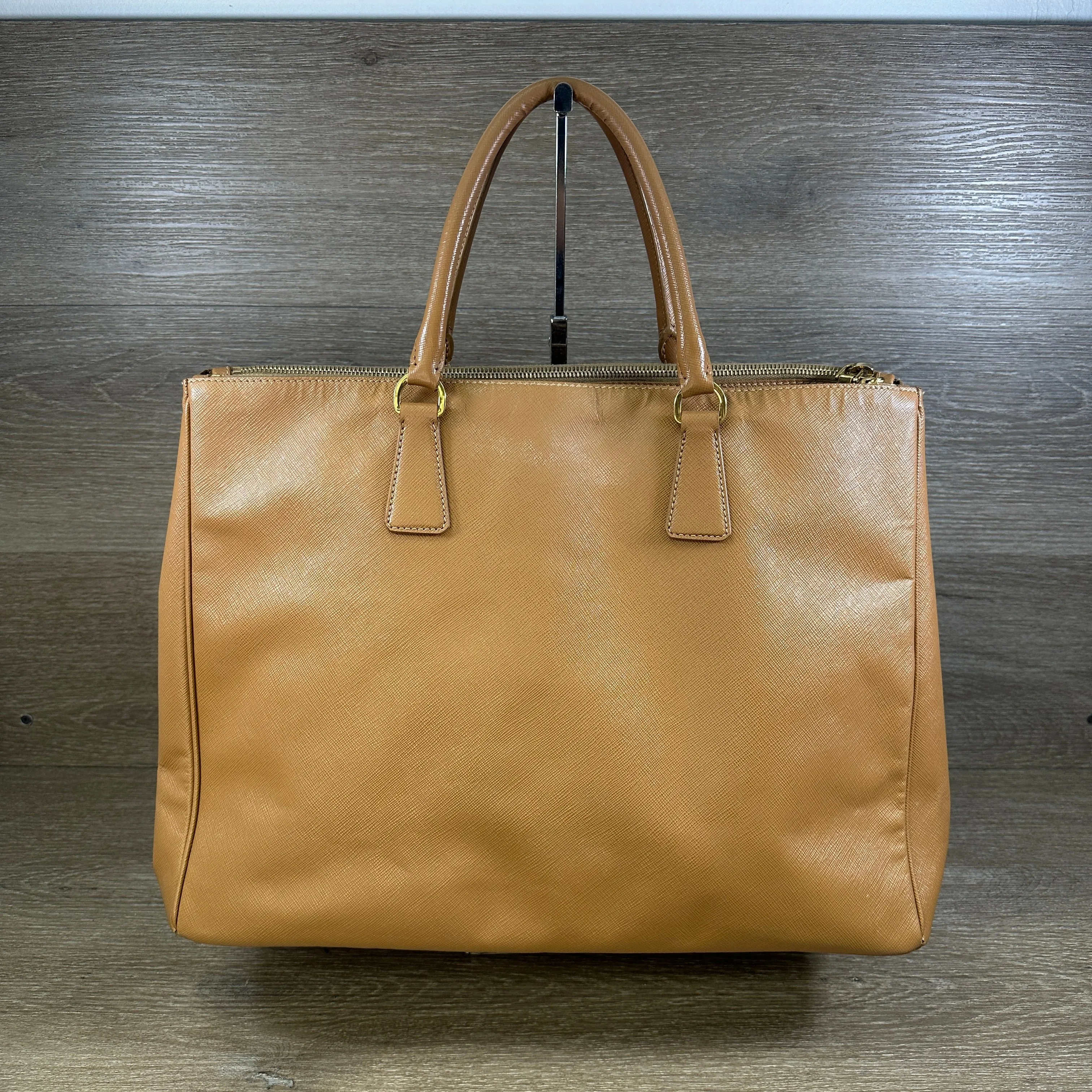 Large Prada Galleria Saffiano Leather Caramel