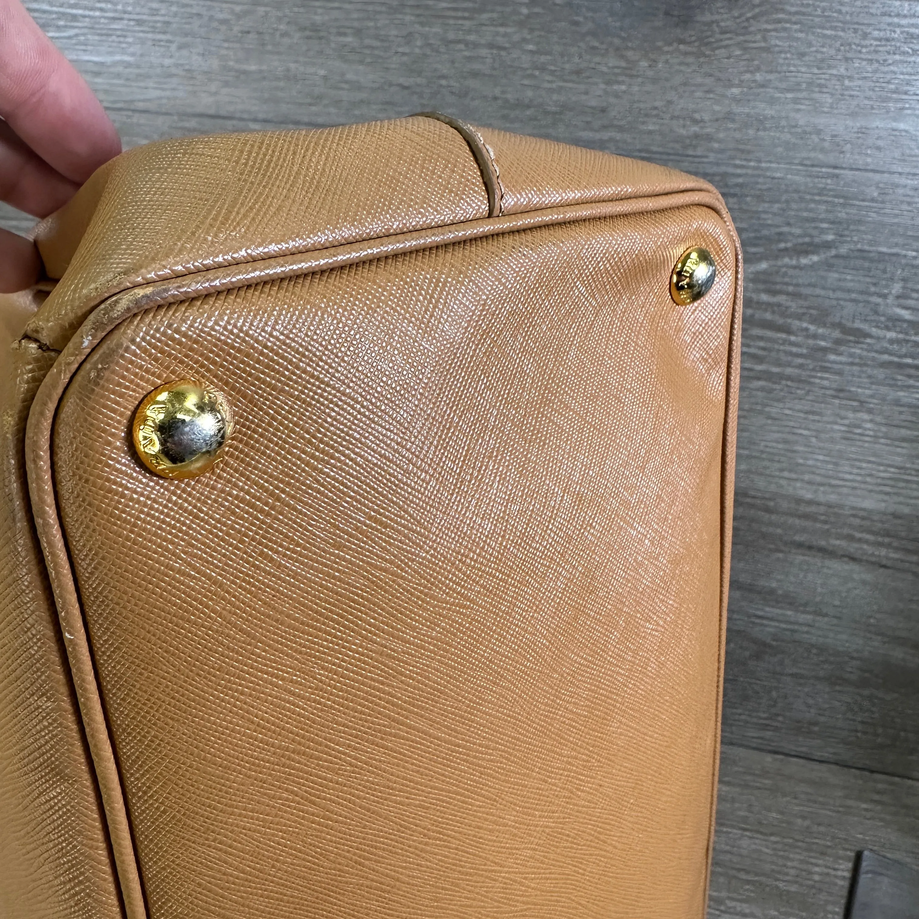 Large Prada Galleria Saffiano Leather Caramel