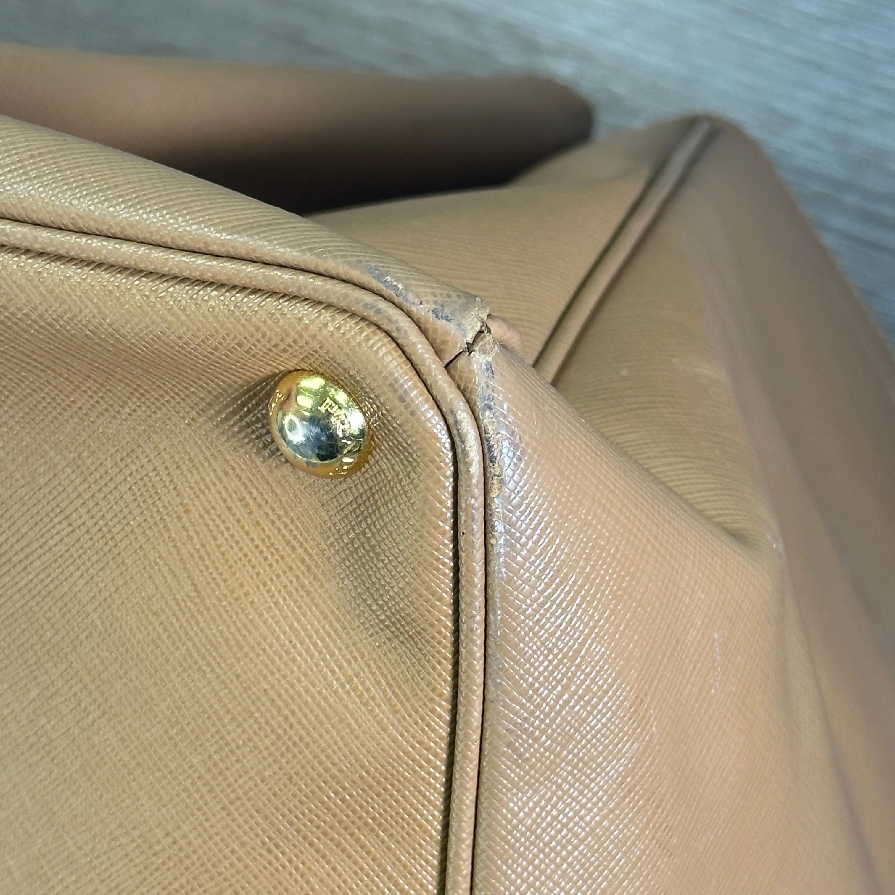 Large Prada Galleria Saffiano Leather Caramel