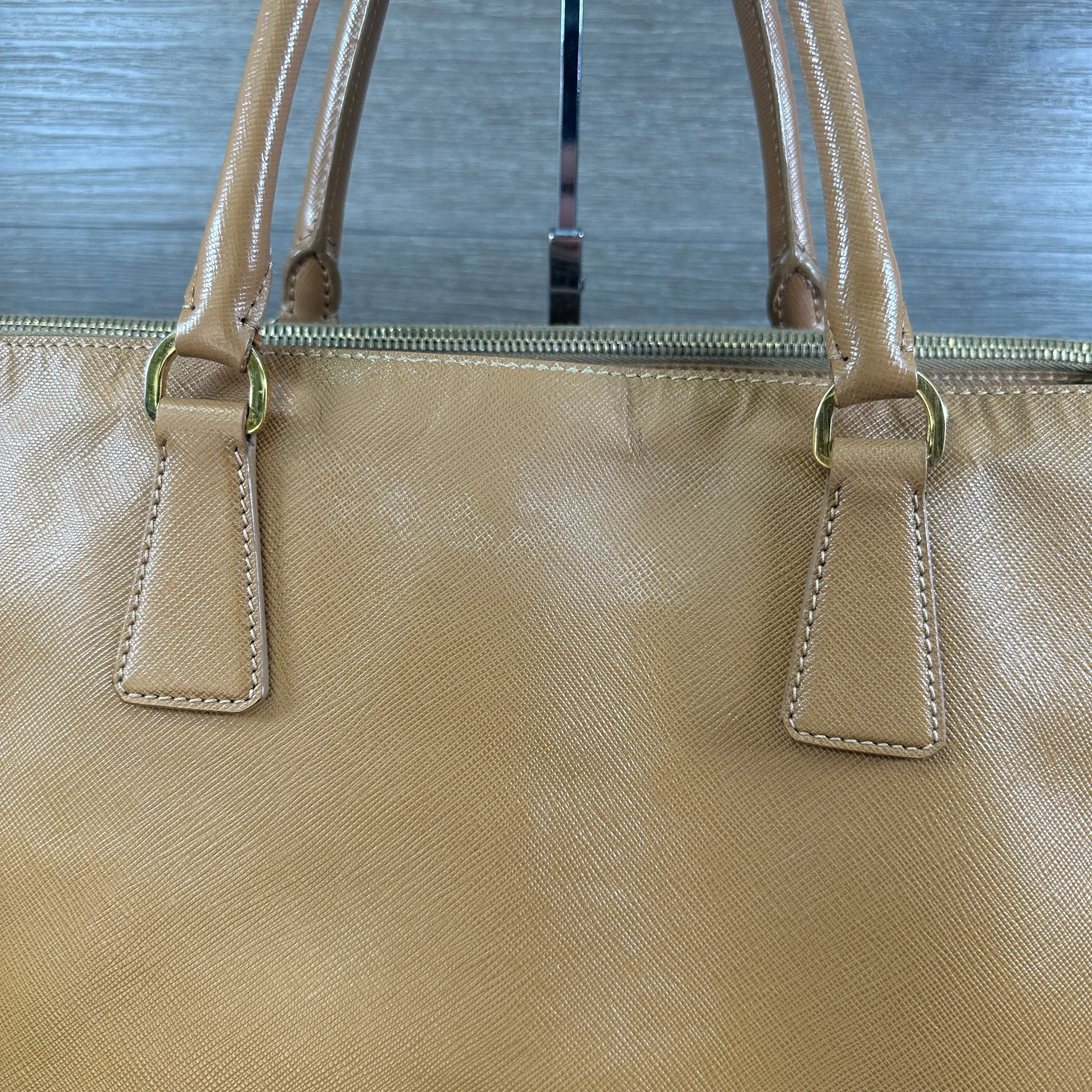 Large Prada Galleria Saffiano Leather Caramel