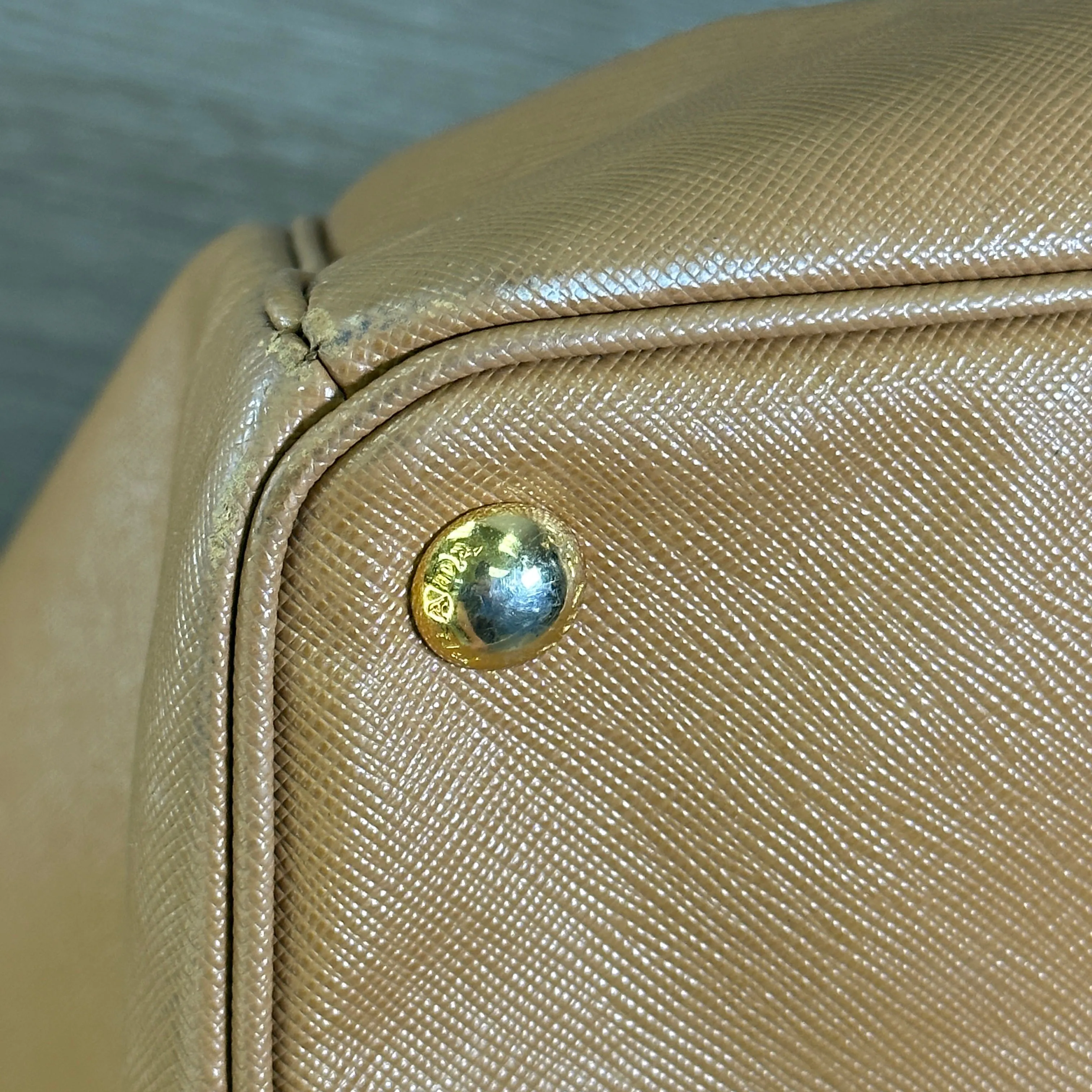 Large Prada Galleria Saffiano Leather Caramel