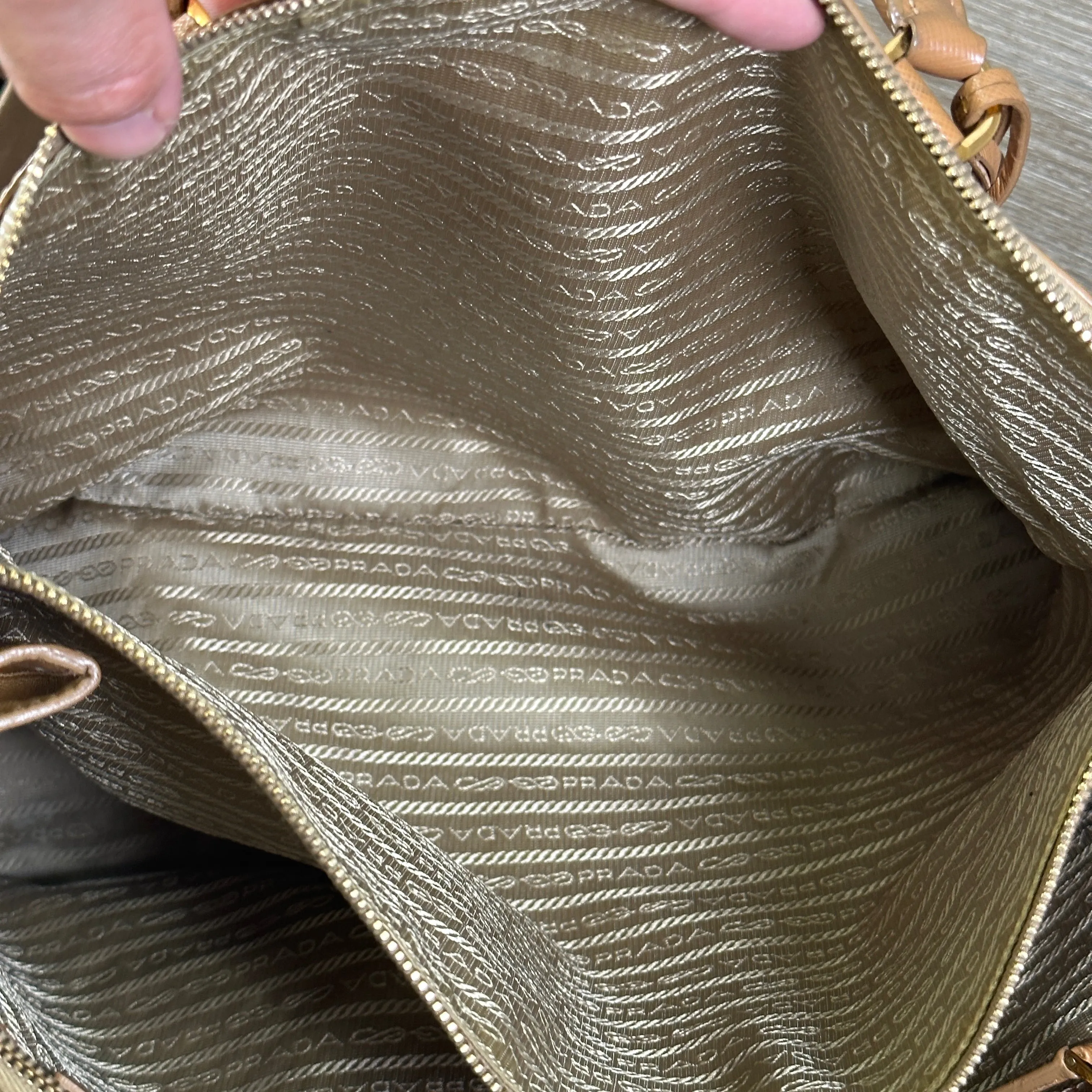 Large Prada Galleria Saffiano Leather Caramel