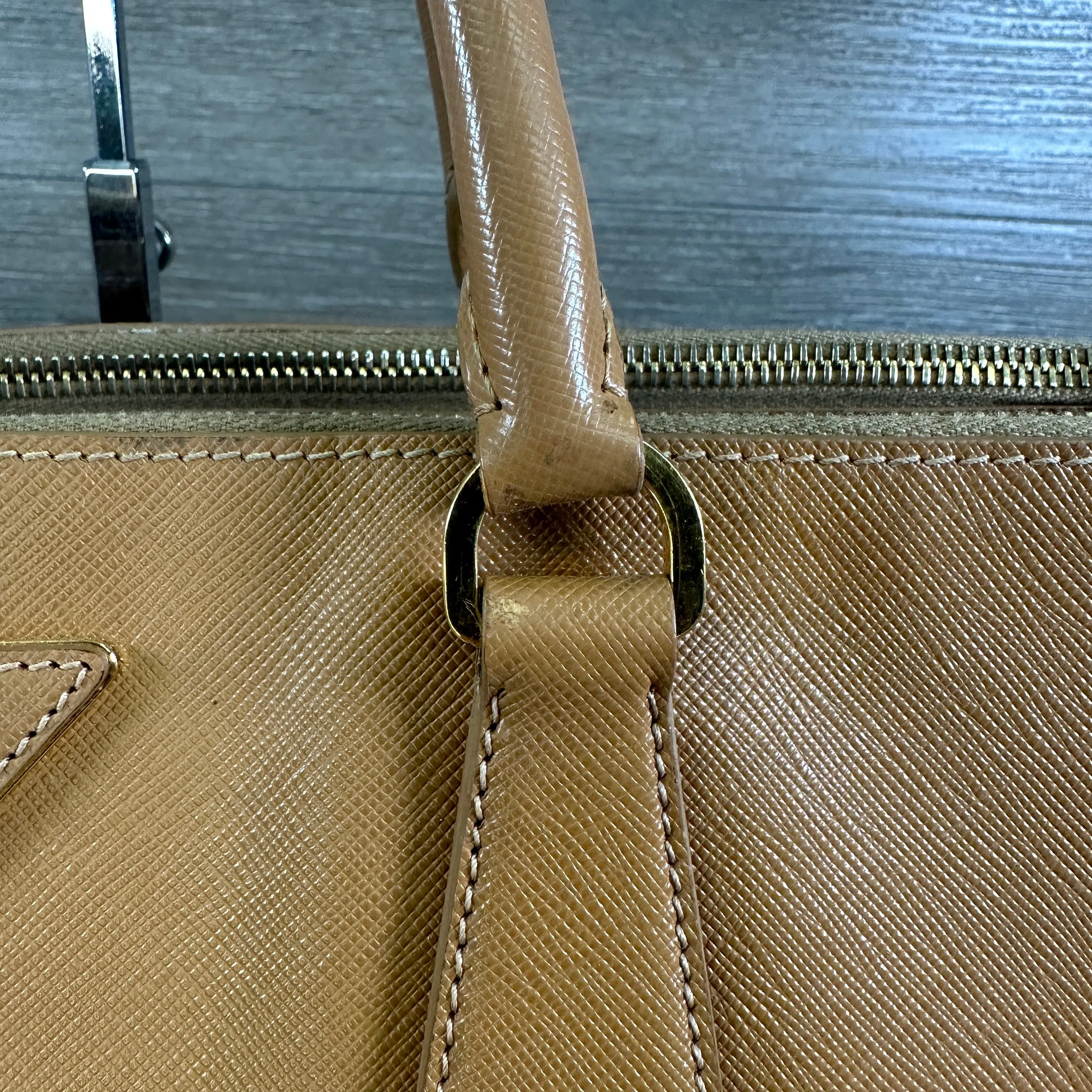 Large Prada Galleria Saffiano Leather Caramel