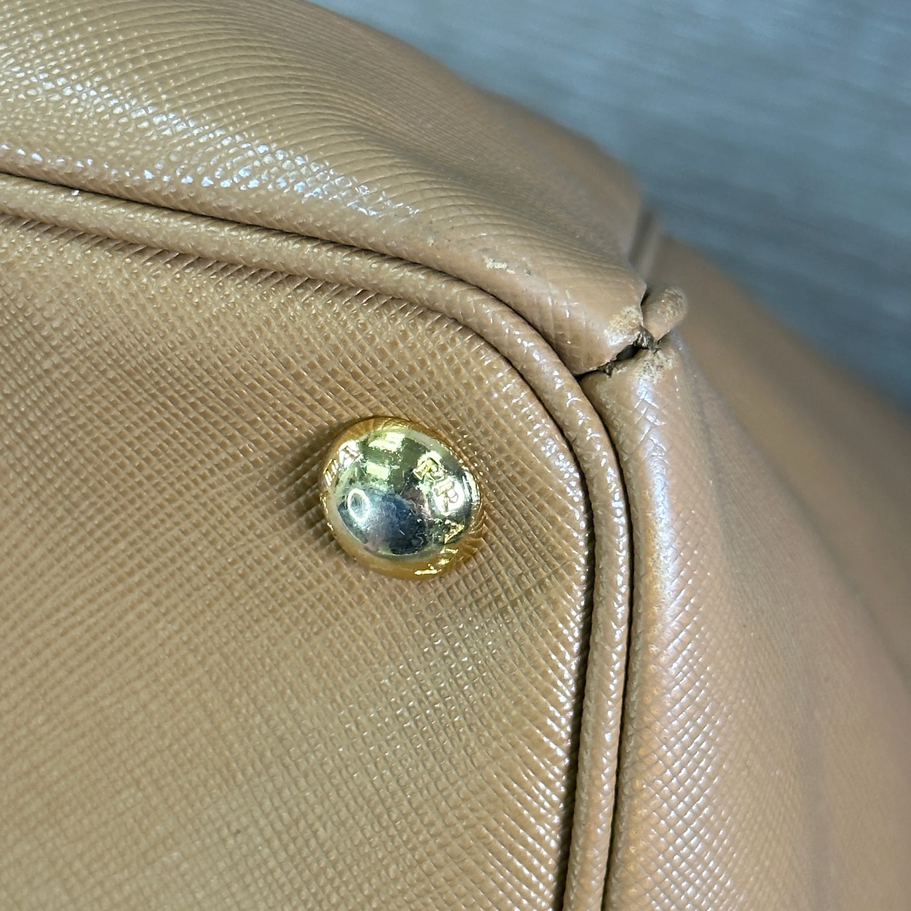Large Prada Galleria Saffiano Leather Caramel