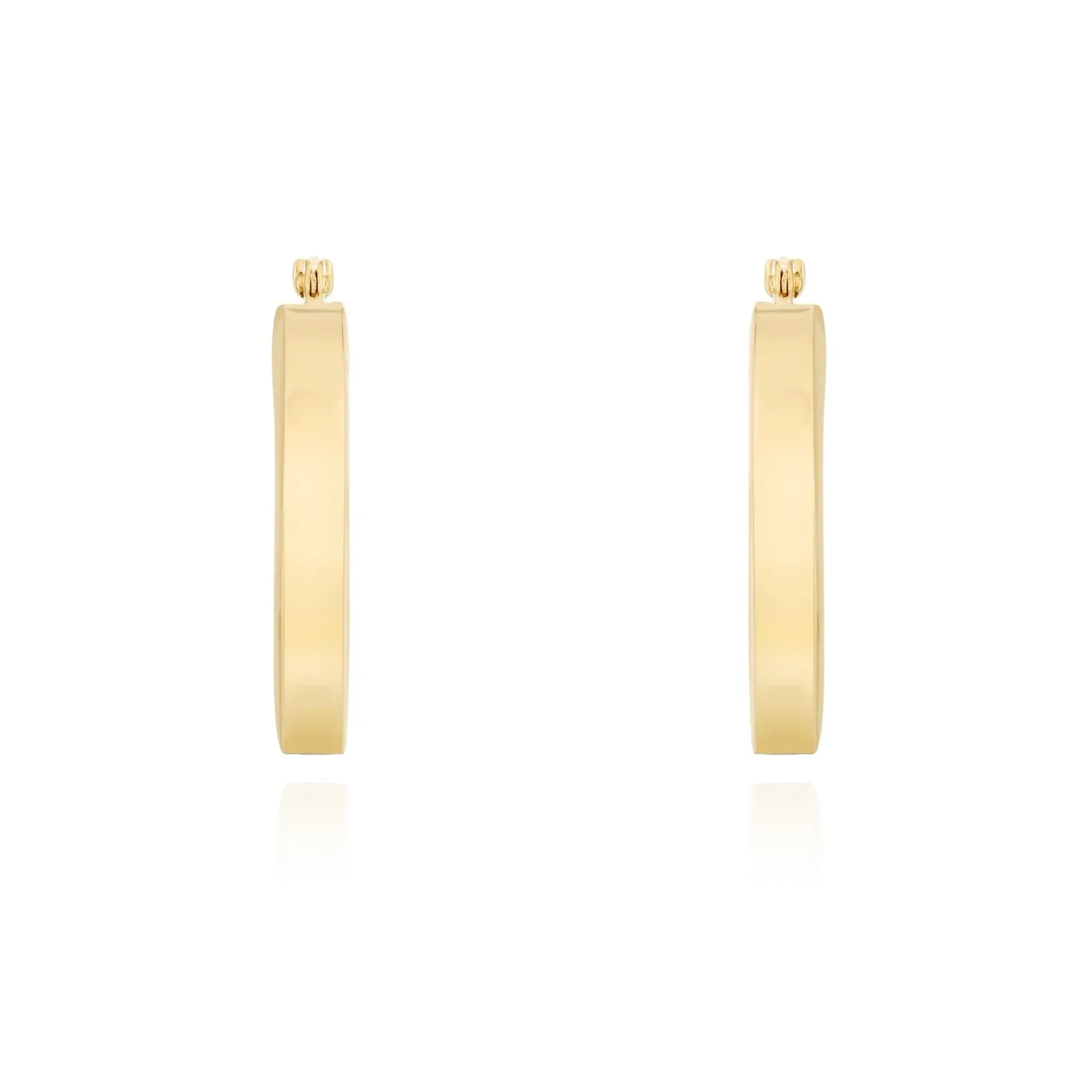 Large Square Tube Hoop Earrings