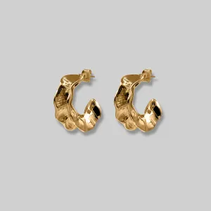 Large Wavy Hoop Earrings