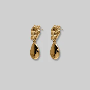 Large Wrinkle Teardrop Earrings