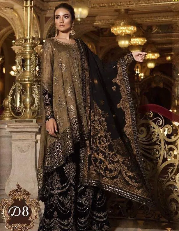 Latest Party Wear in Bronze Color By Maria.B Model# C 1723