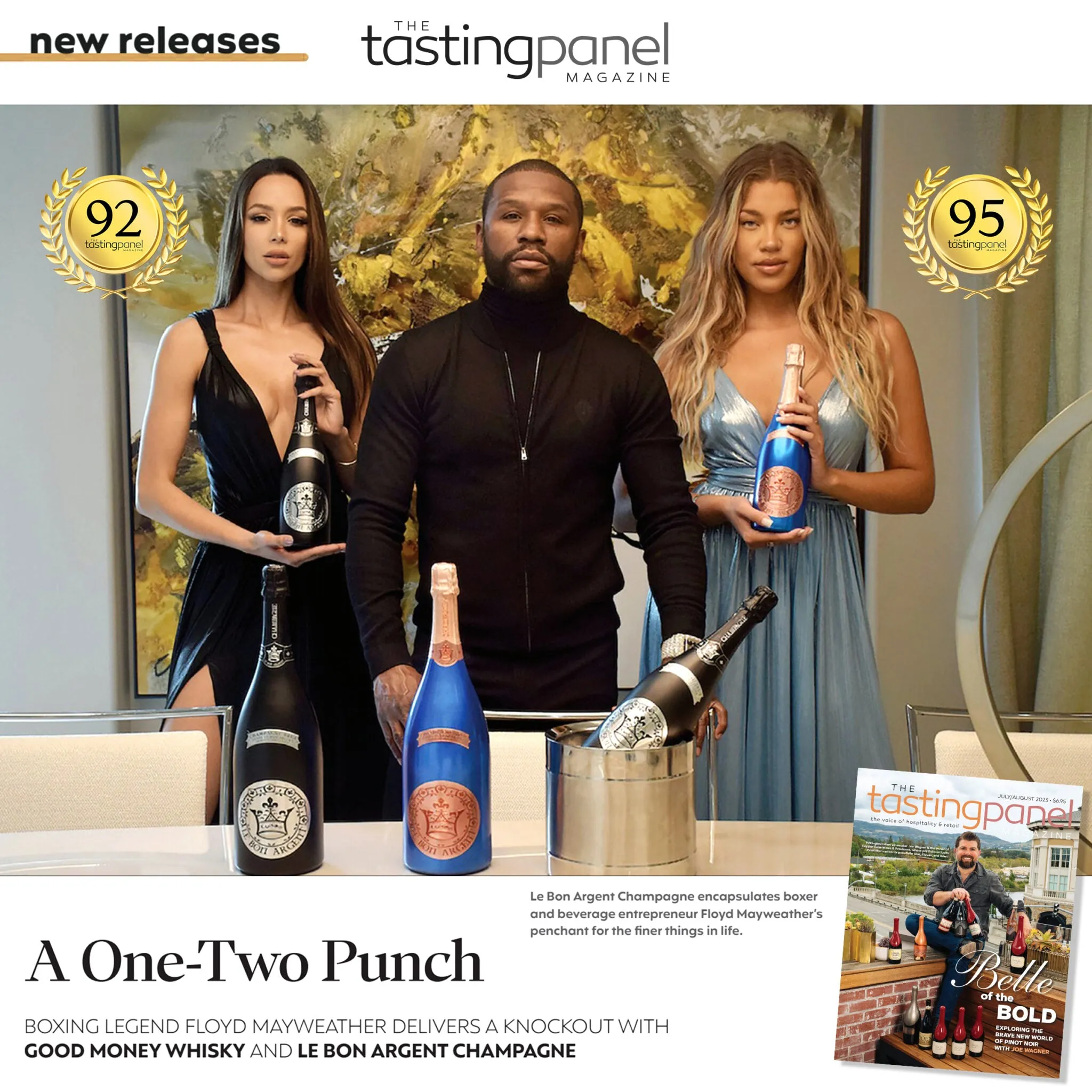 Le Bon Argent Brut Champagne "Black Bottle" by Floyd Mayweather