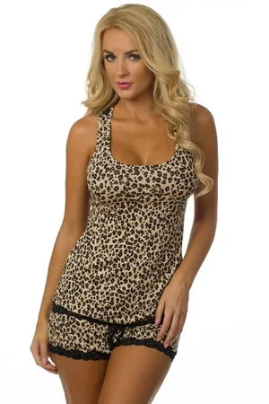 Leopard Lace Short PJ