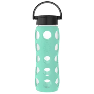 LifeFactory 16oz Glass Water Bottle - Sea Green