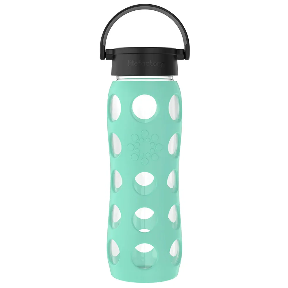 LifeFactory 16oz Glass Water Bottle - Sea Green