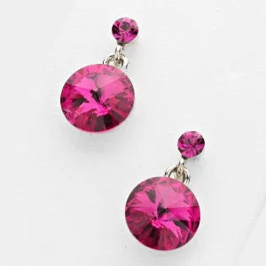 Little Girls Fuchsia Dangle Earrings  | 120691