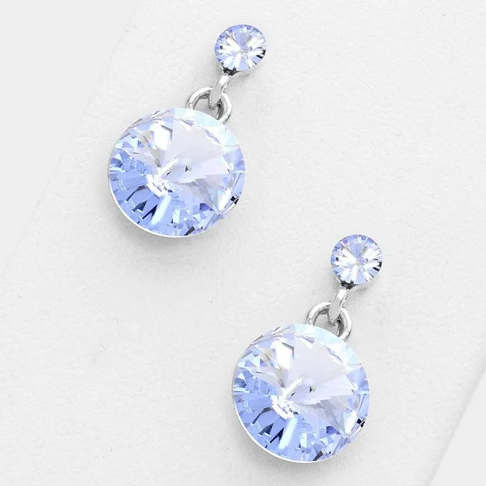 Little Girls Light Blue Dangle Earrings | 120693
