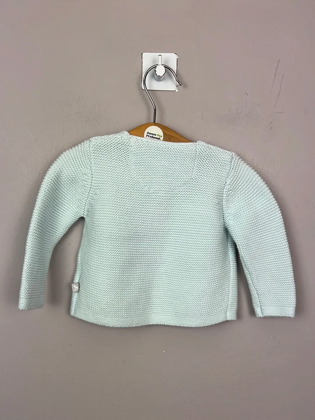 Little Tailor Pale Aqua Cardigan 0-3m