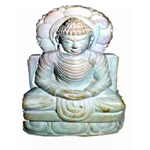 Lord Buddha in Sitting Posture Stone Work Showpiece