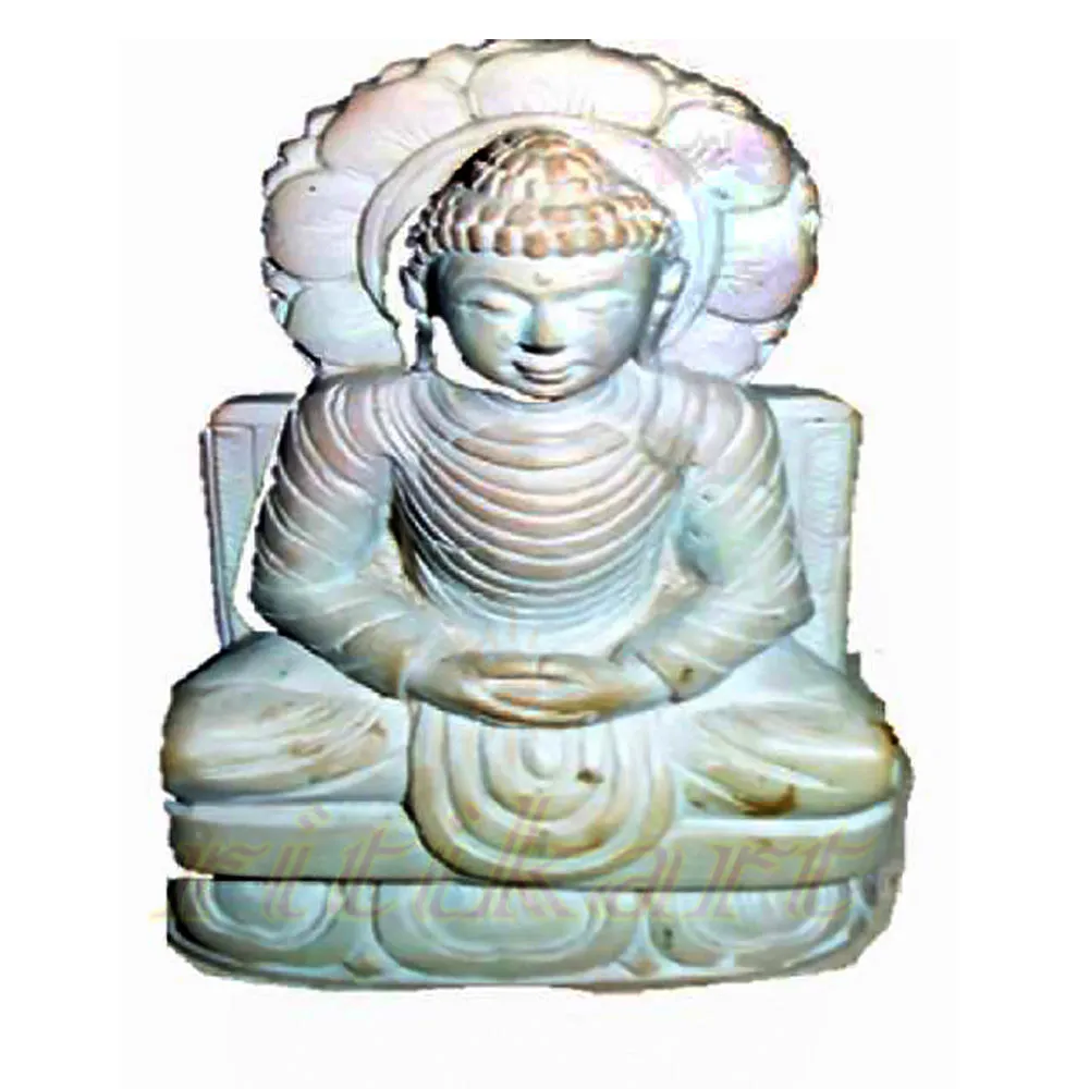 Lord Buddha in Sitting Posture Stone Work Showpiece