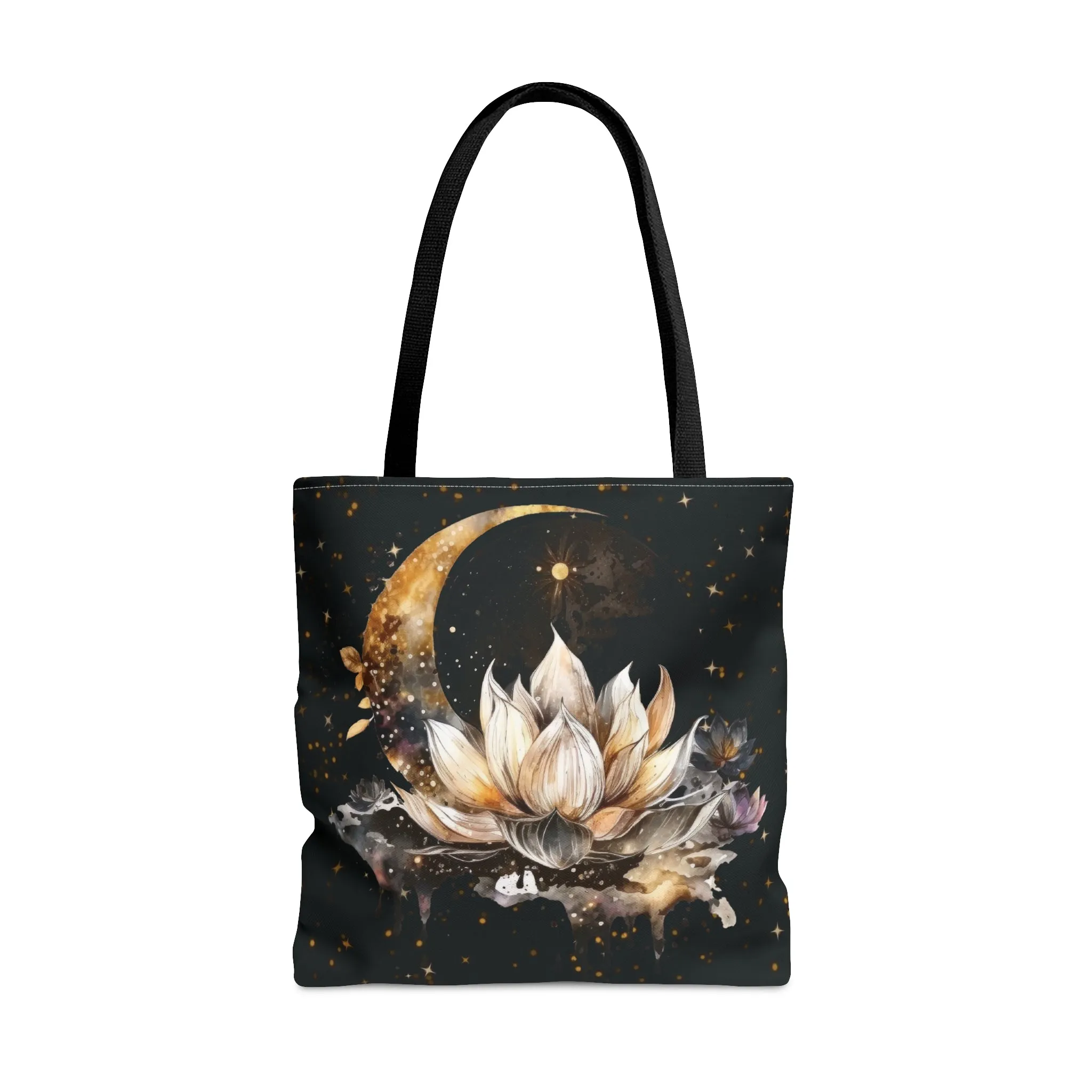 Lotus Moon Tote Bag, Dark Academia Bag, Witchy Bag