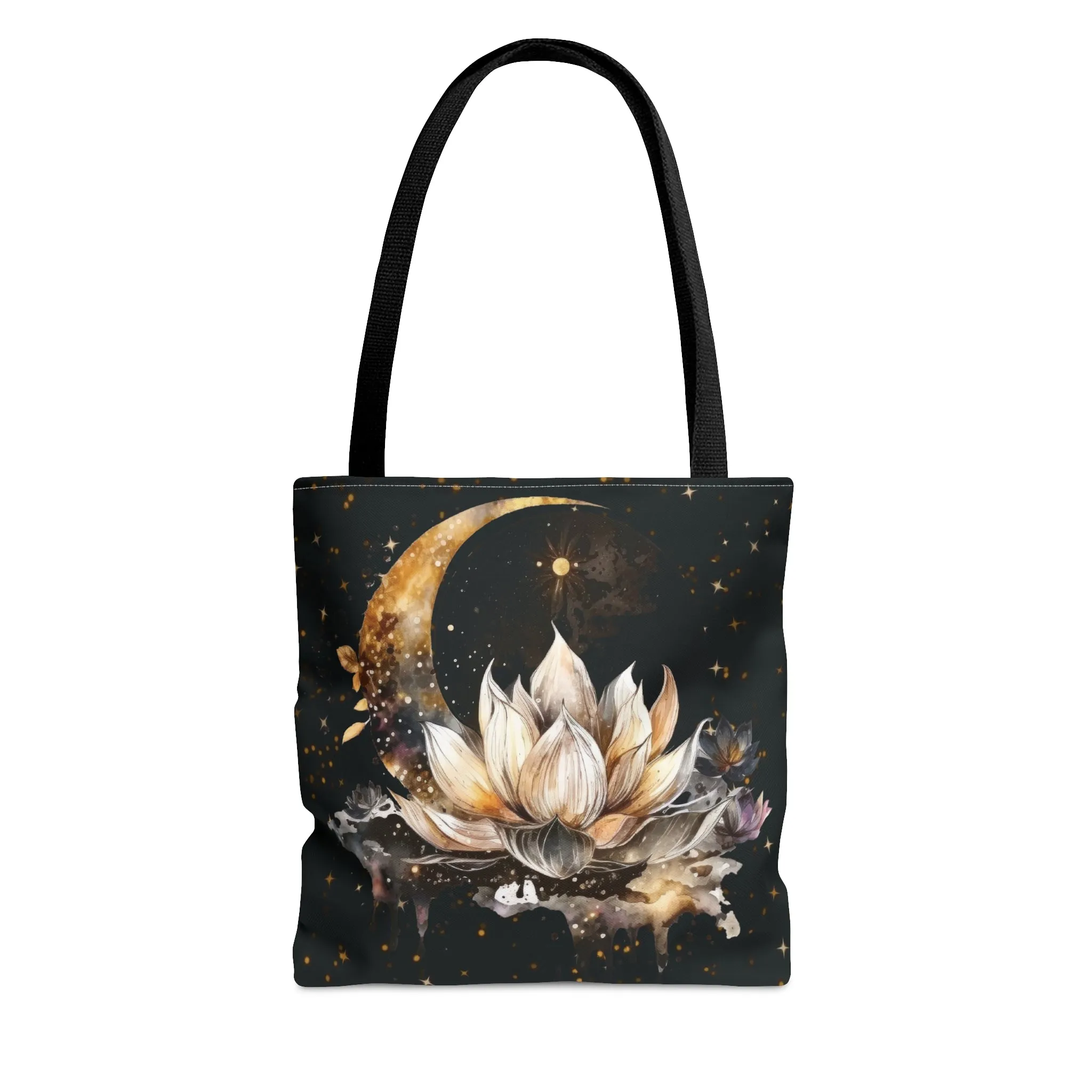 Lotus Moon Tote Bag, Dark Academia Bag, Witchy Bag