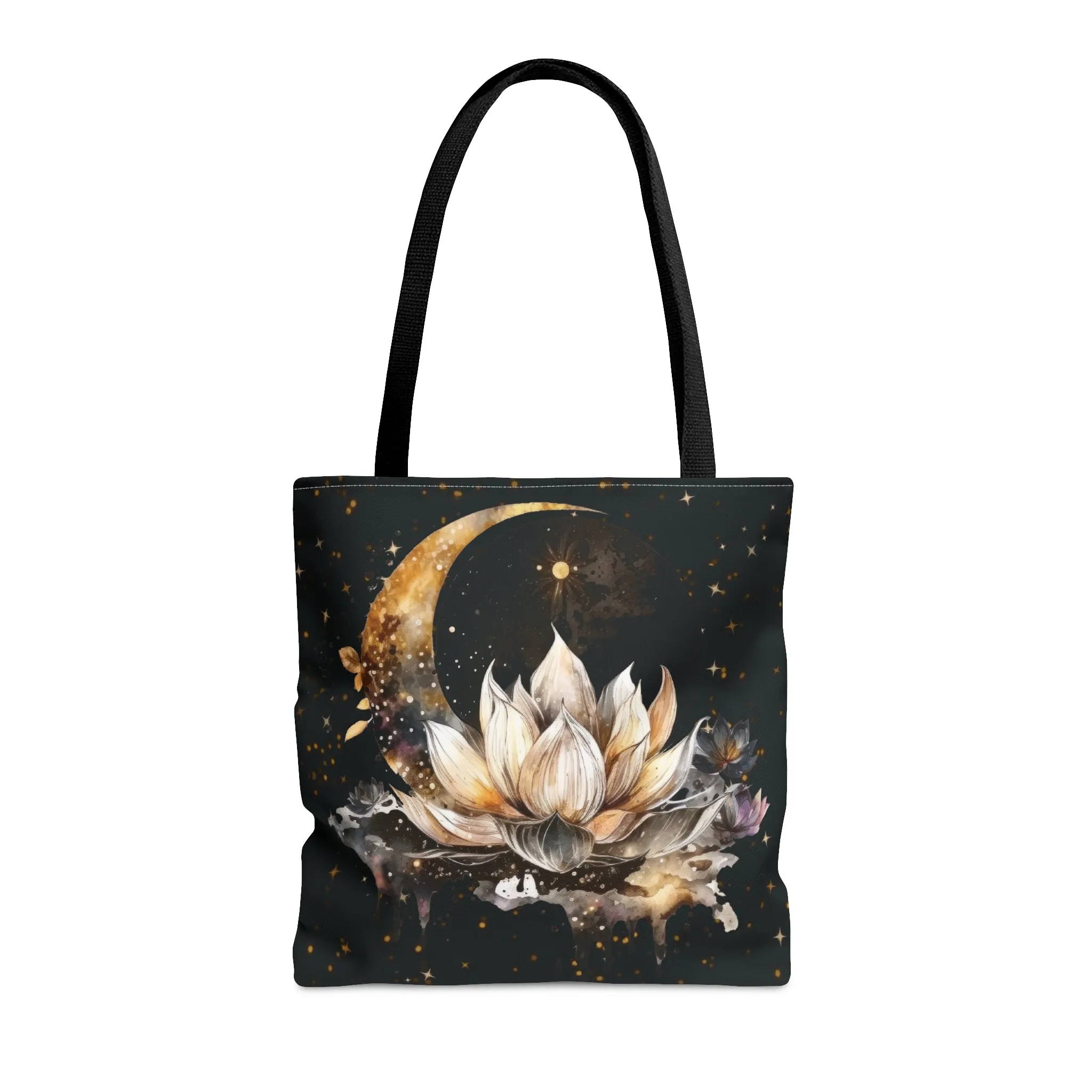 Lotus Moon Tote Bag, Dark Academia Bag, Witchy Bag