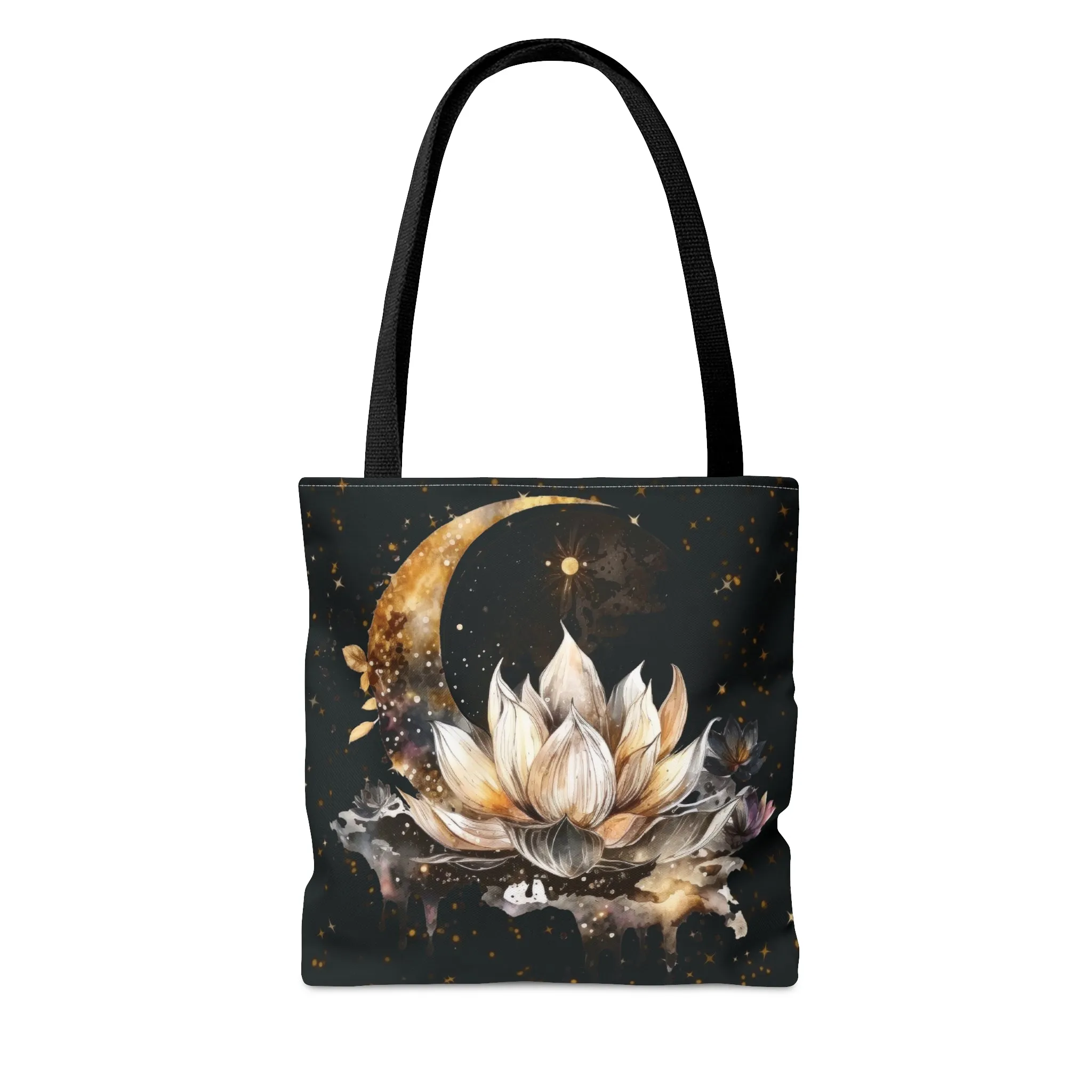 Lotus Moon Tote Bag, Dark Academia Bag, Witchy Bag