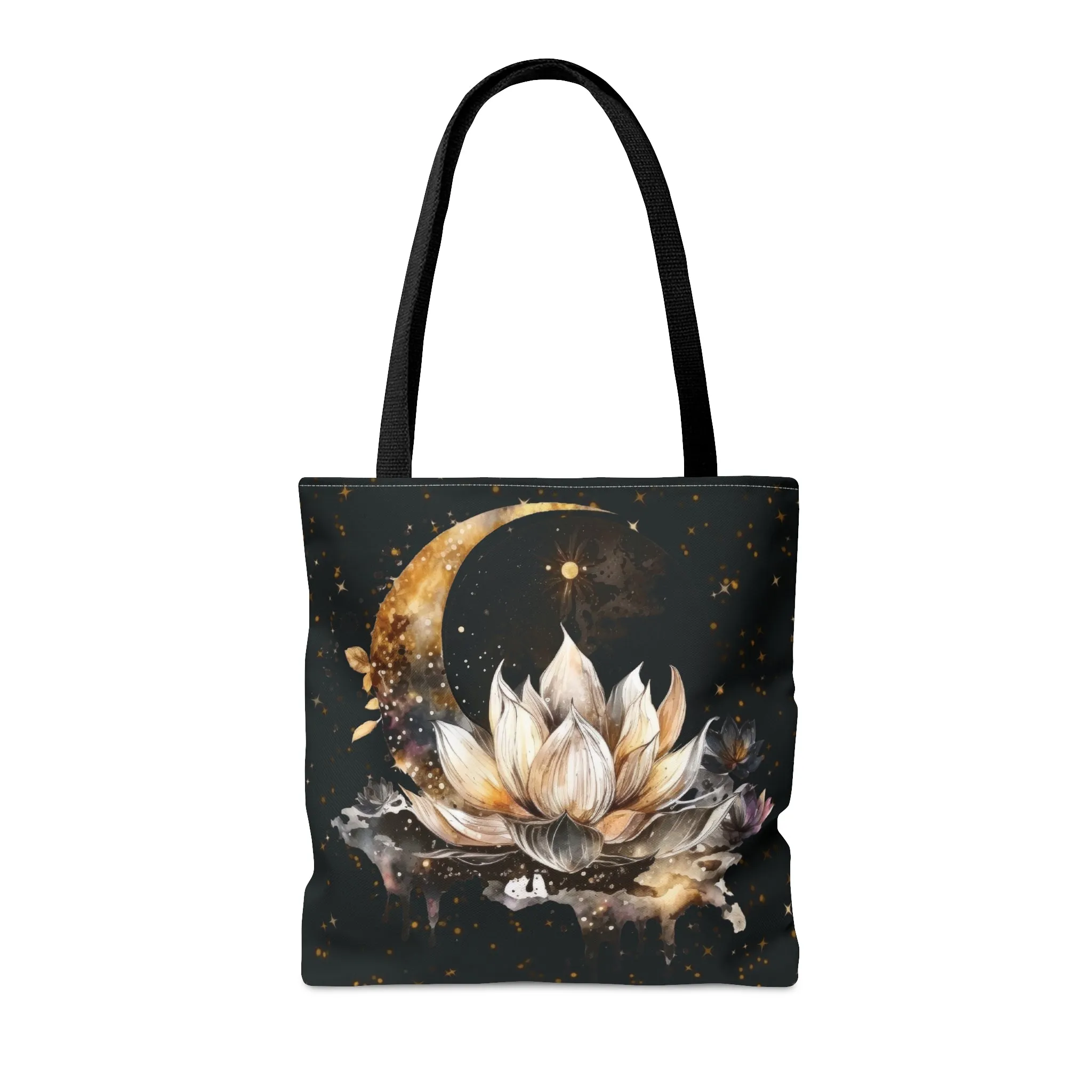 Lotus Moon Tote Bag, Dark Academia Bag, Witchy Bag