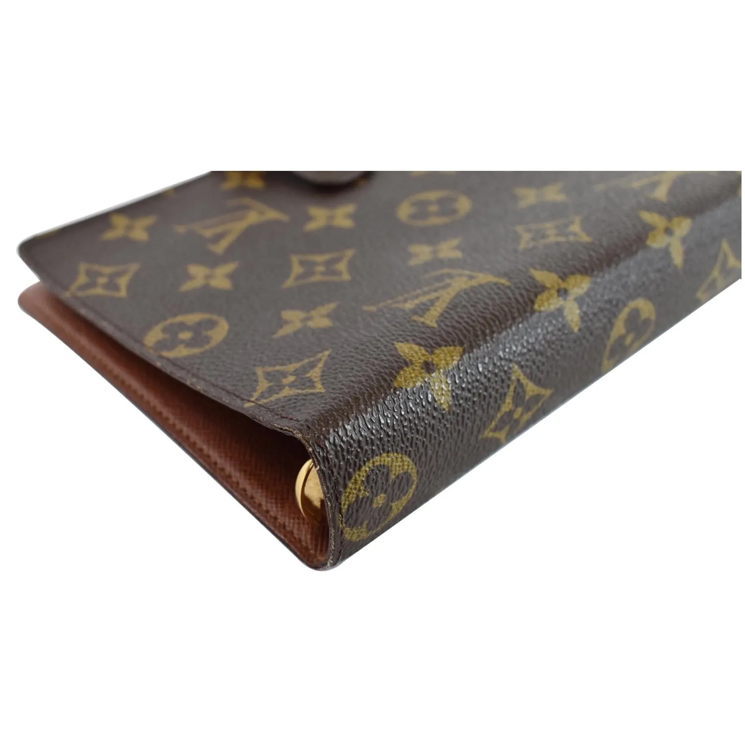 LOUIS VUITTON Agenda PM Monogram Canvas Planner Cover Brown