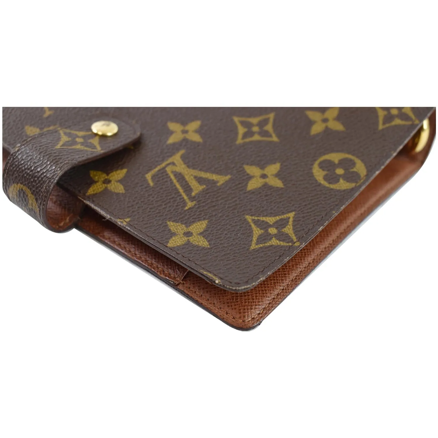 LOUIS VUITTON Agenda PM Monogram Canvas Planner Cover Brown