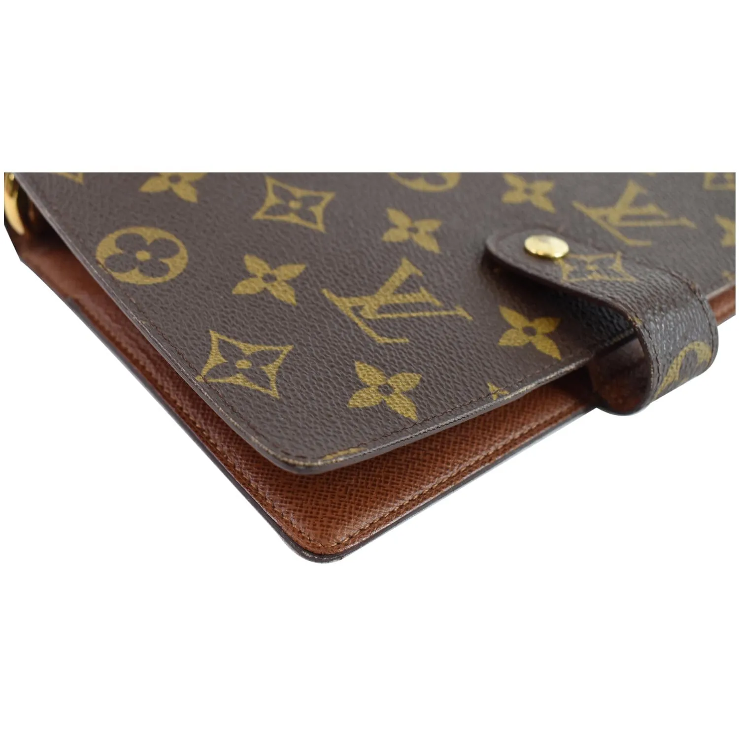 LOUIS VUITTON Agenda PM Monogram Canvas Planner Cover Brown