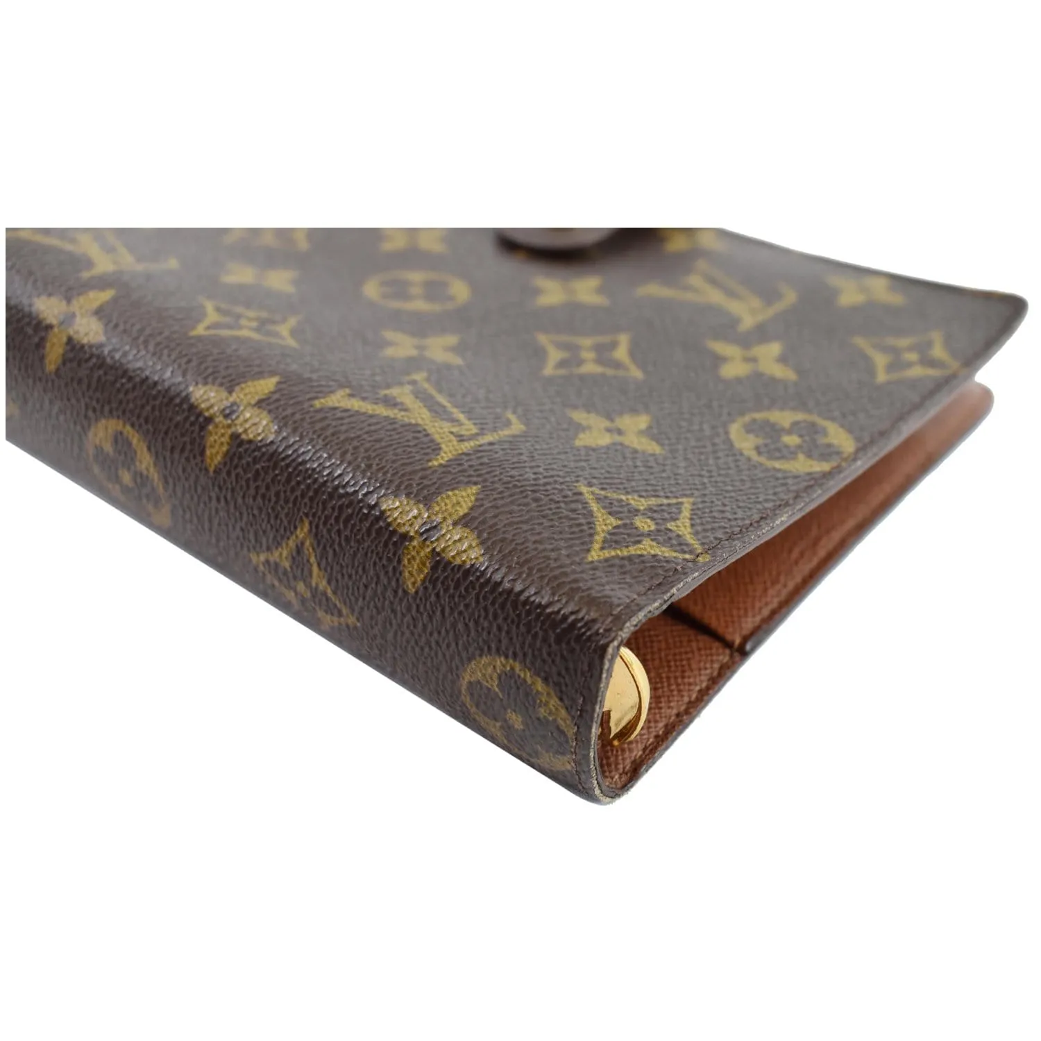 LOUIS VUITTON Agenda PM Monogram Canvas Planner Cover Brown