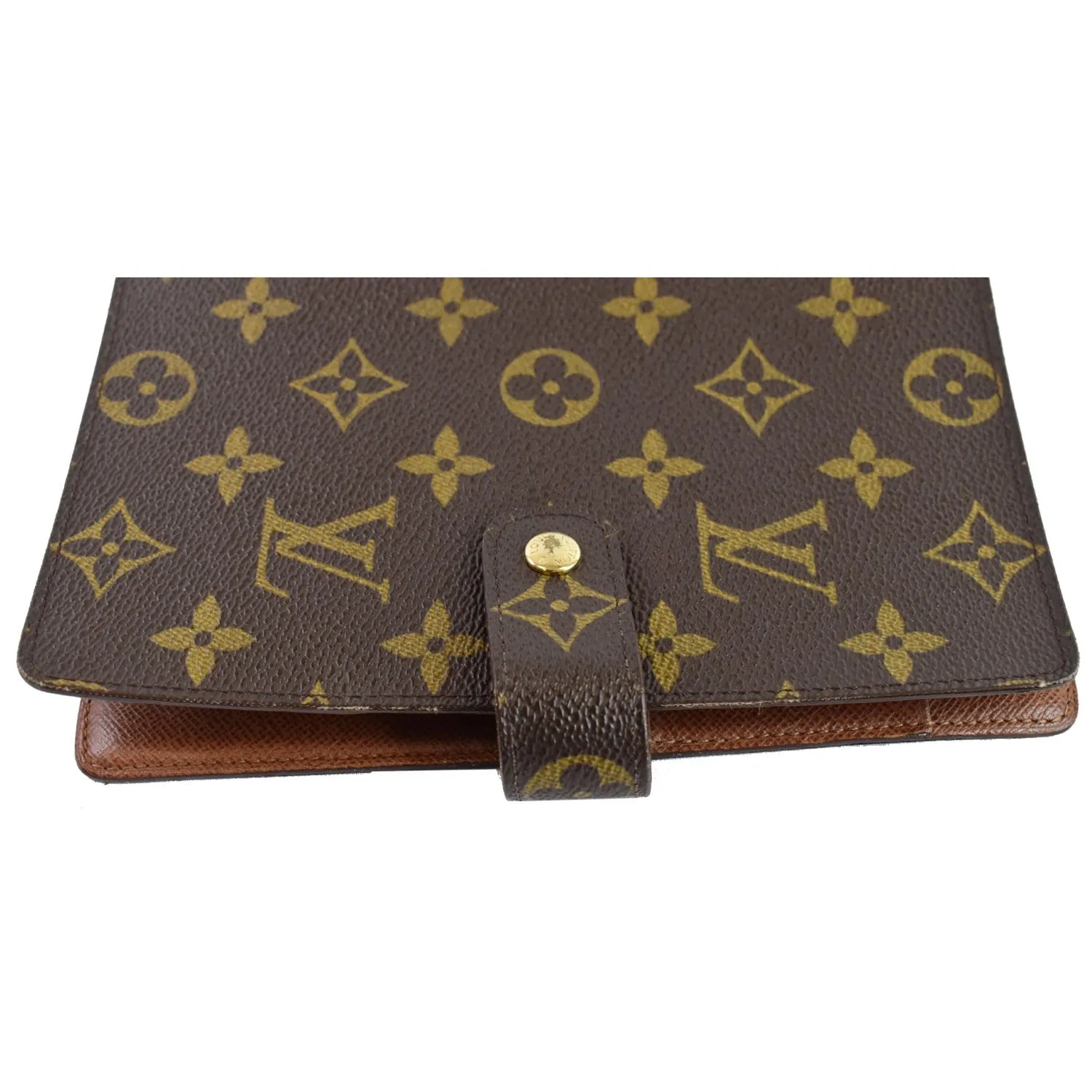 LOUIS VUITTON Agenda PM Monogram Canvas Planner Cover Brown