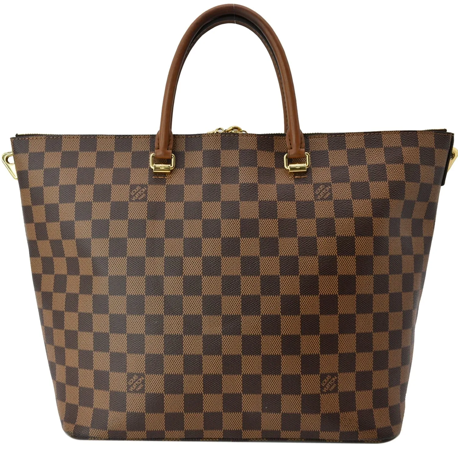 LOUIS VUITTON Belmont Damier Ebene Tote Bag Brown