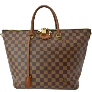 LOUIS VUITTON Belmont Damier Ebene Tote Bag Brown