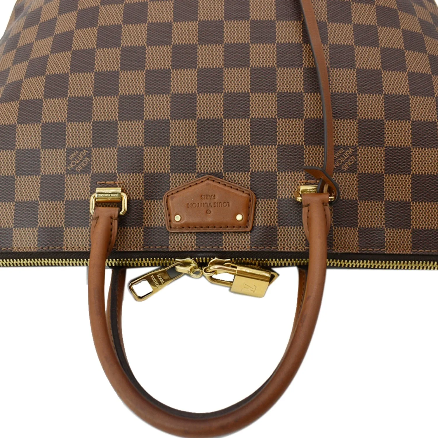 LOUIS VUITTON Belmont Damier Ebene Tote Bag Brown
