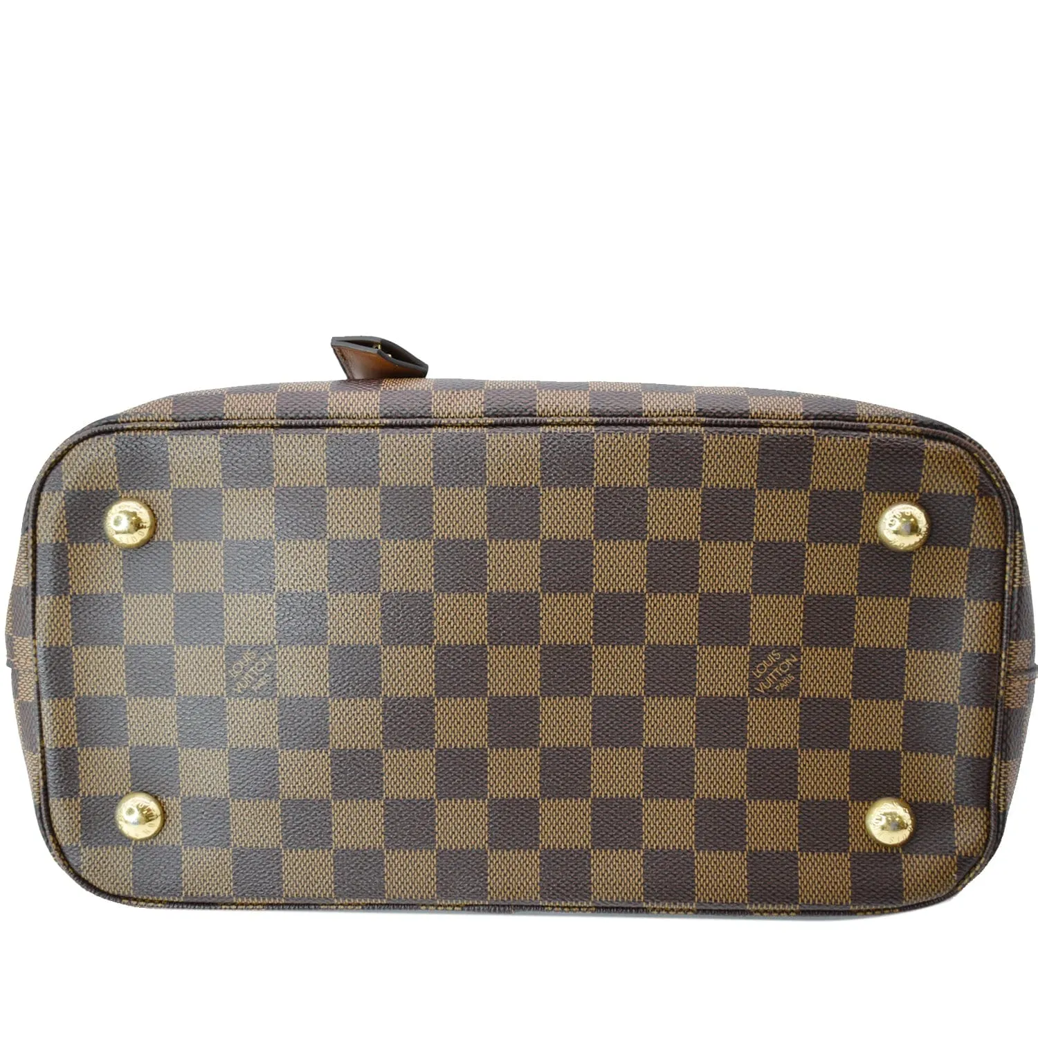 LOUIS VUITTON Belmont Damier Ebene Tote Bag Brown