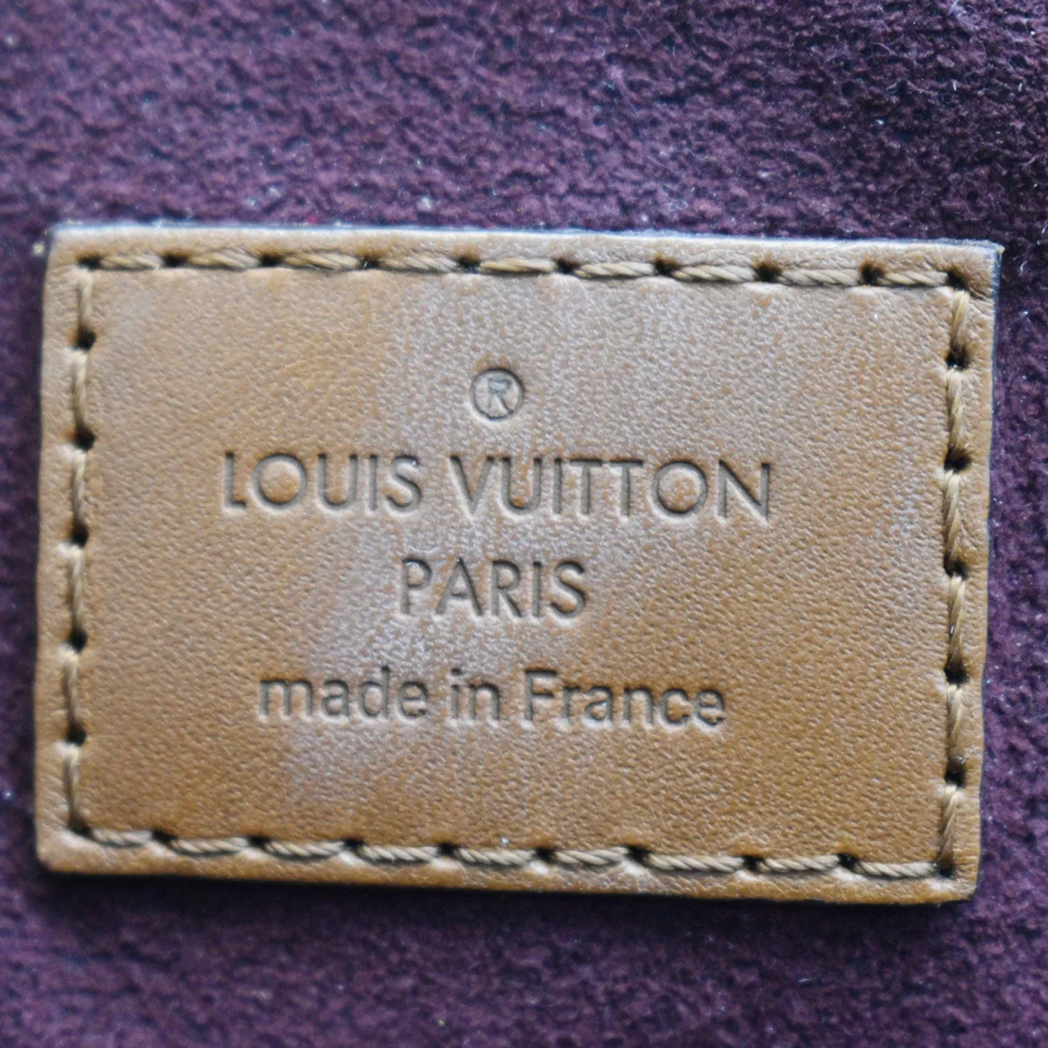 LOUIS VUITTON Belmont Damier Ebene Tote Bag Brown