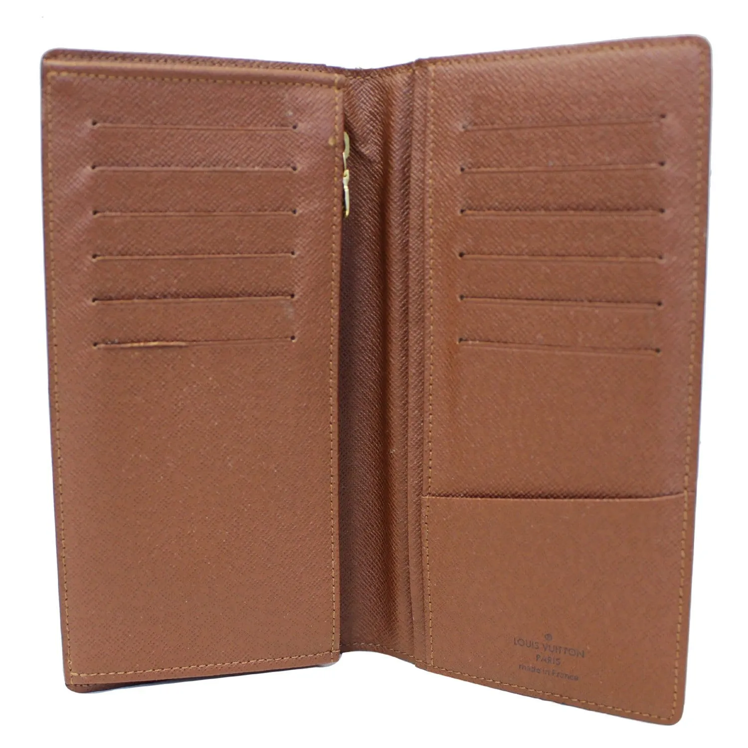 LOUIS VUITTON Brazza Monogram Canvas Wallet Brown