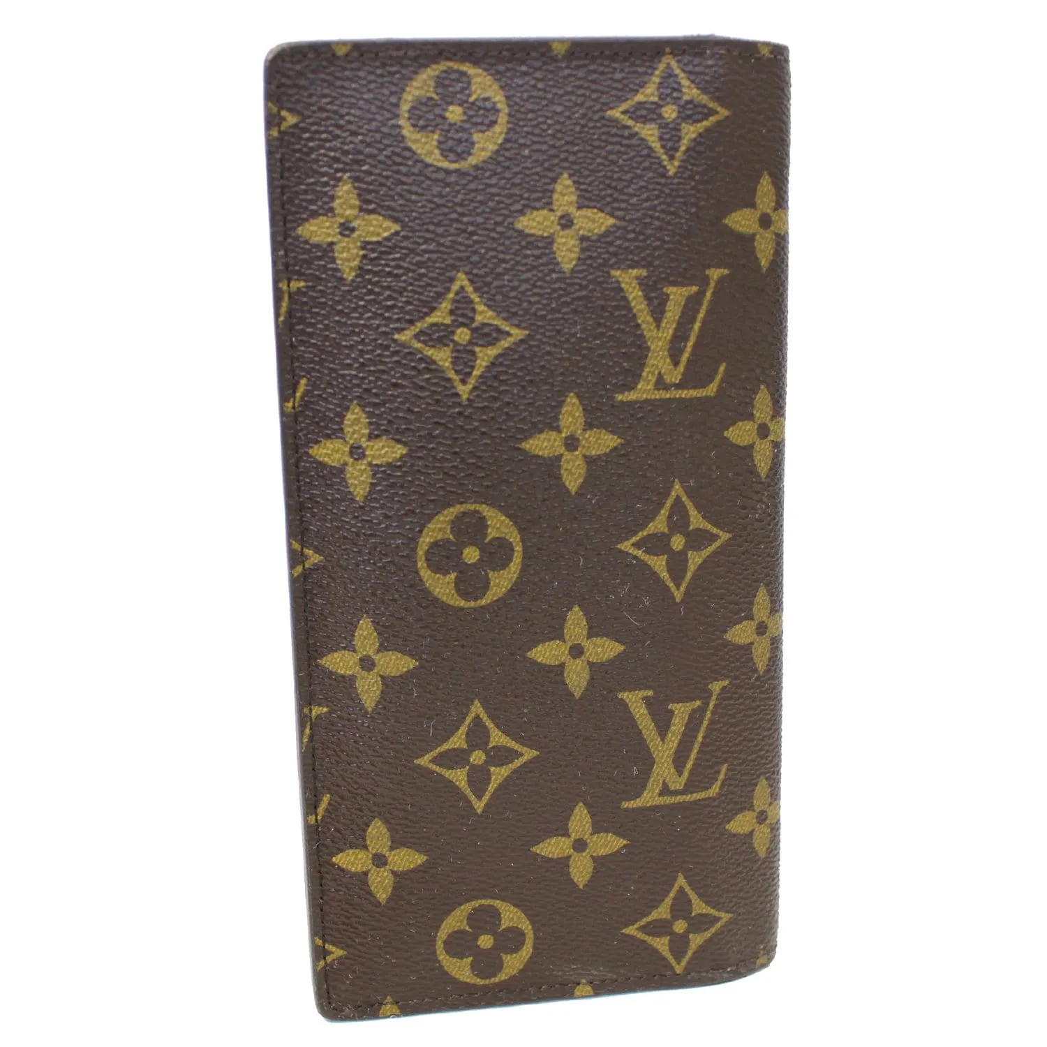 LOUIS VUITTON Brazza Monogram Canvas Wallet Brown