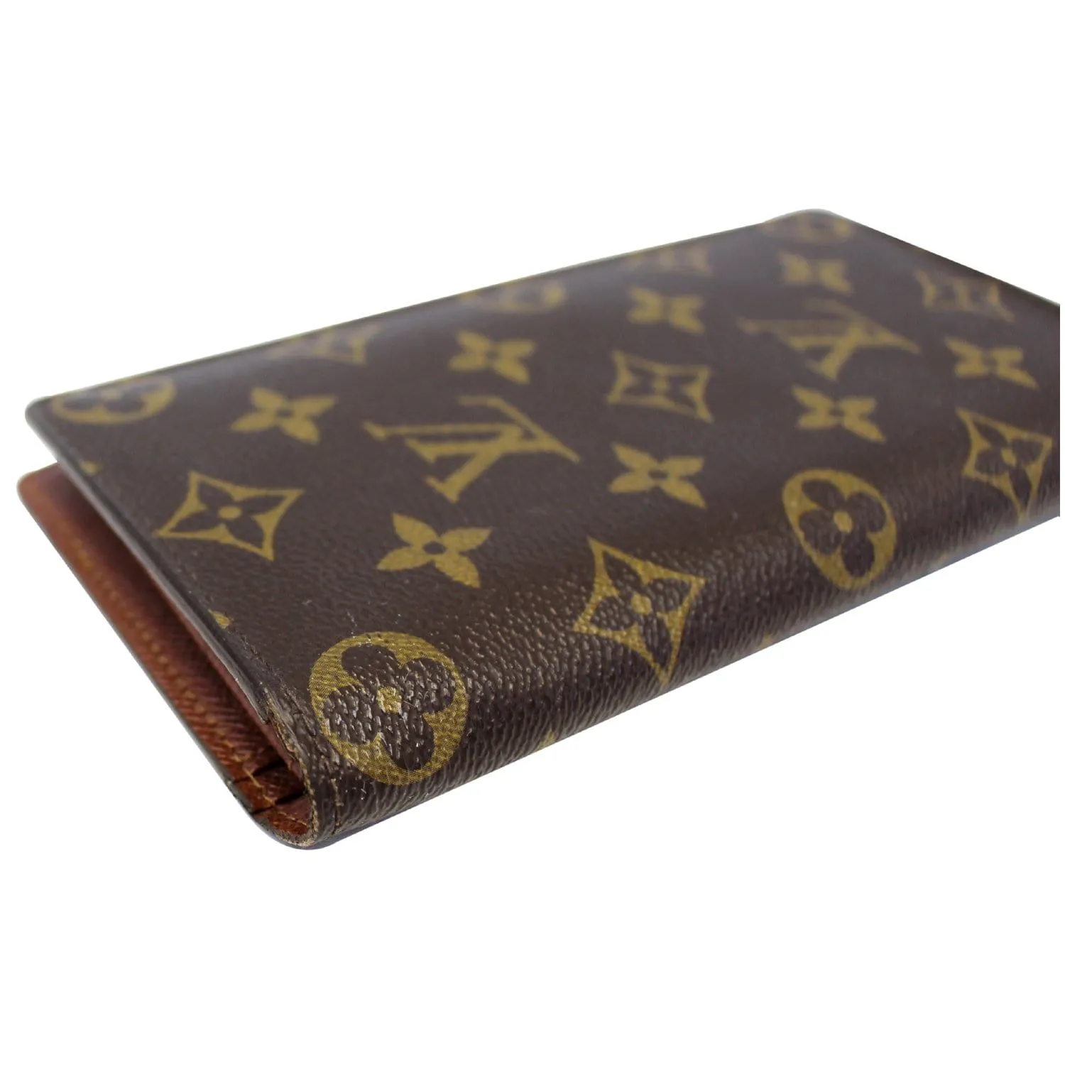 LOUIS VUITTON Brazza Monogram Canvas Wallet Brown